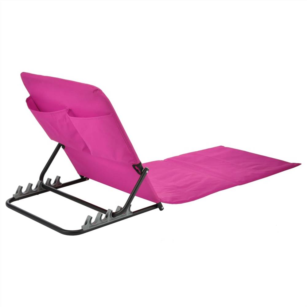 423981 HI Foldable Beach Mat Chair PVC Pink
