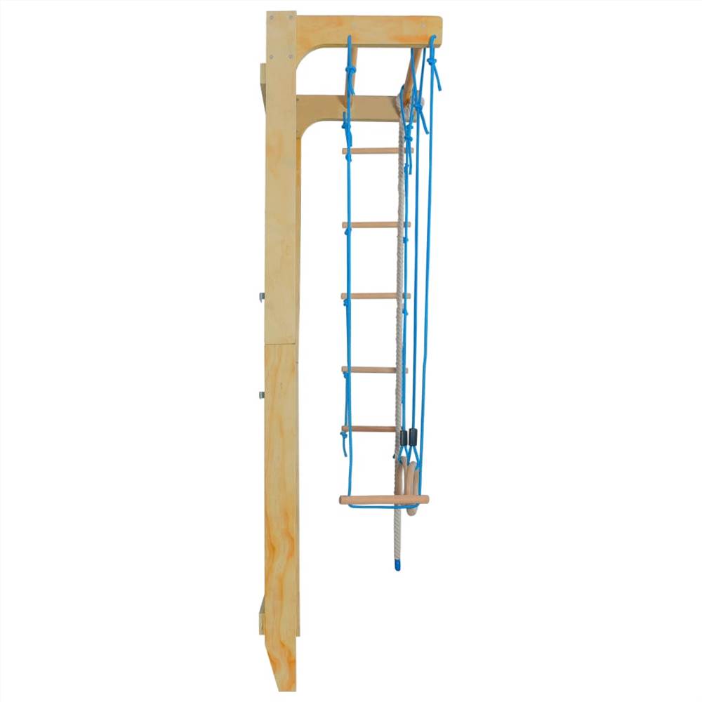 Indoor Climbing Playset with Ladders Rings Wood