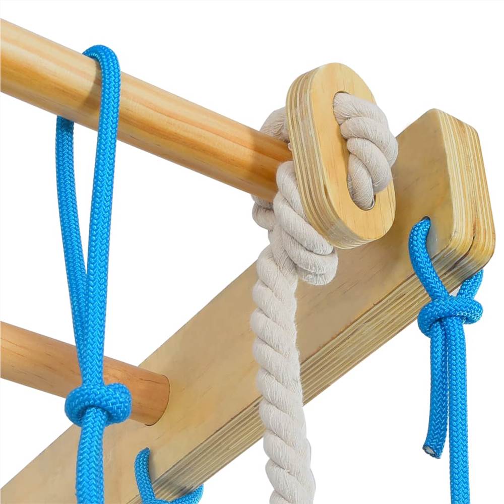 Indoor Climbing Playset with Ladders Rings Wood