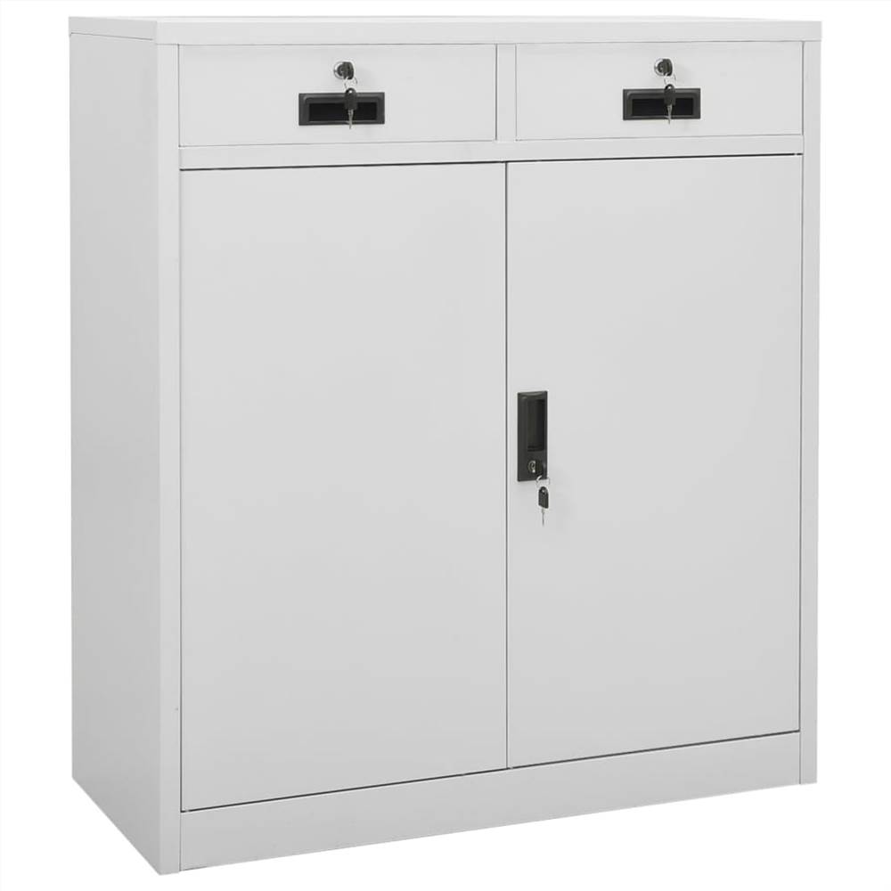 

Office Cabinet Light Grey 90x40x102 cm Steel