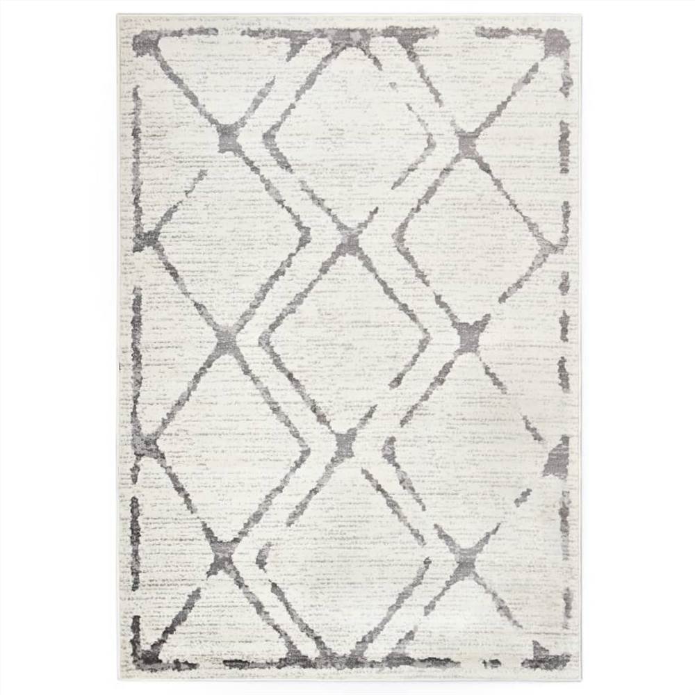 

Rug Cream and Grey 140x200 cm PP