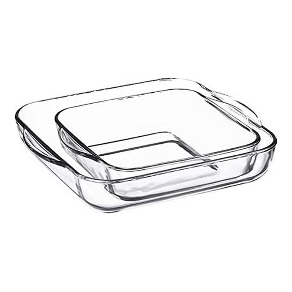 Набор посуды из прозрачного боросиликатного стекла (2 шт.)