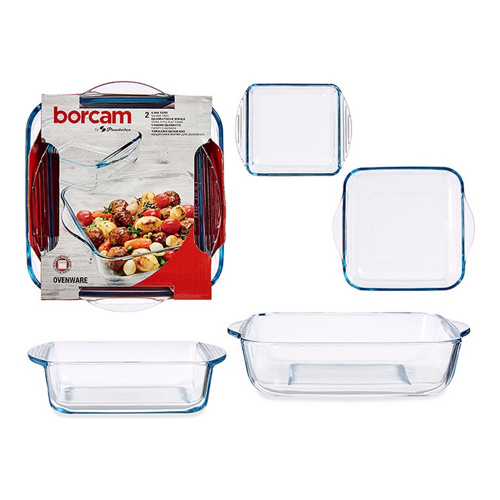 

2 Pieces Borosilicate Glass Oven Dish Set