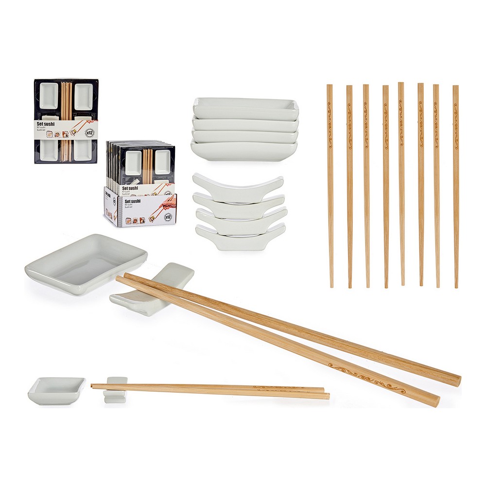 

Ceramic Sushi Set White (12 Pieces)