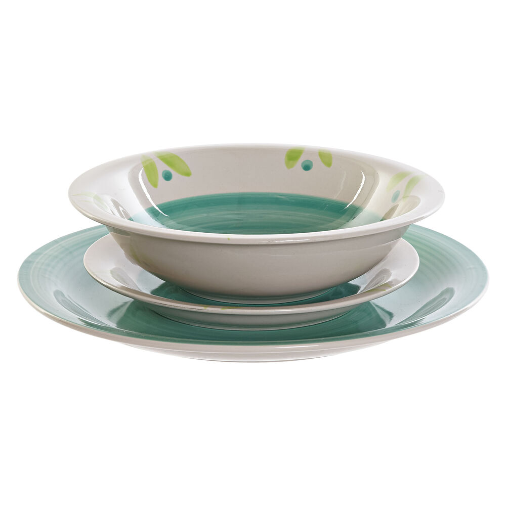 

DKD Home Decor Turquoise Stoneware Tableware (18 pcs)
