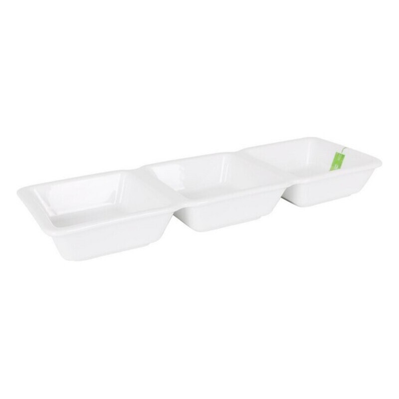 

Yummy Aperitif Porcelain Tray with Compartments (29,3 x 9,5 x 3,3 cm)