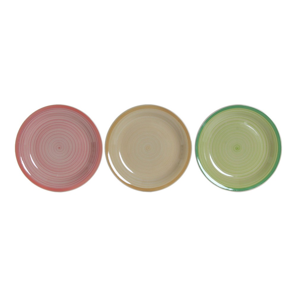 

DKD Home Decor 3pcs Crockery Underplate (18.5 x 18.5 x 2.5 cm)