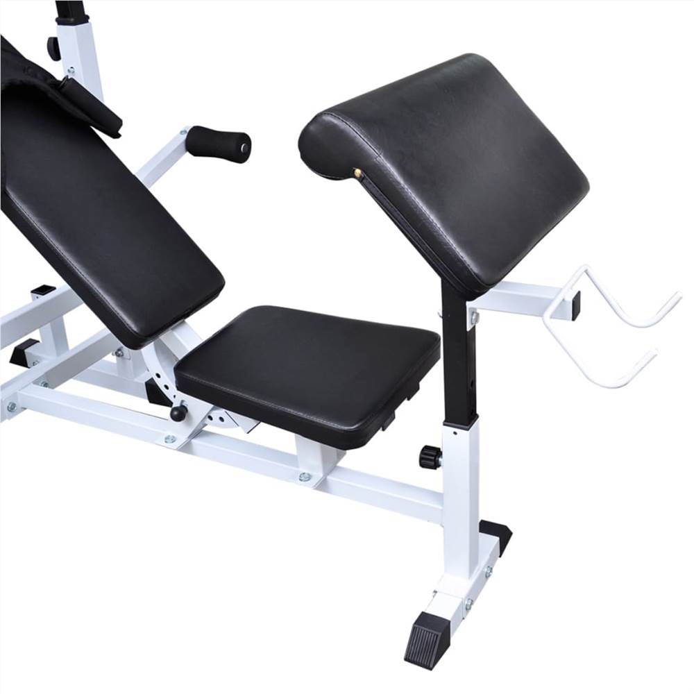 Weight Bench with Weight Rack, Barbell and Dumbbell Set 90 kg