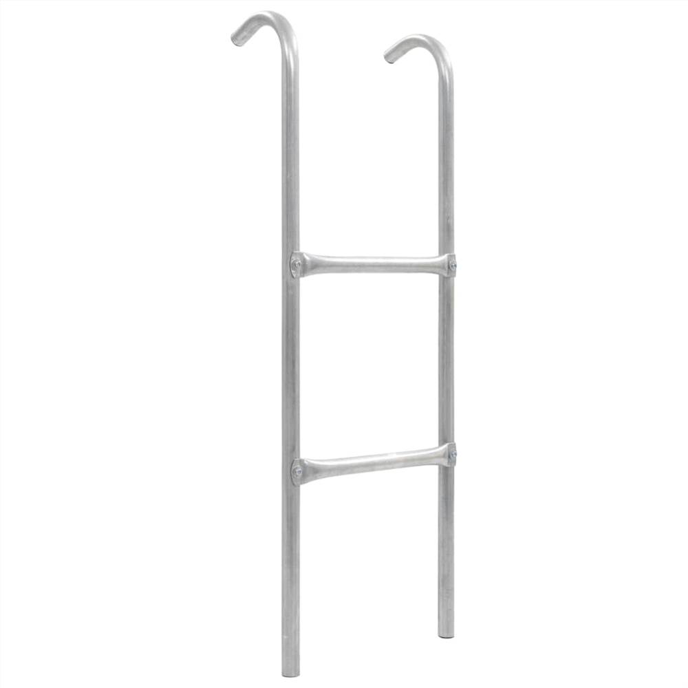 2-Step Trampoline Ladder Staal Zilver 102.6 cm