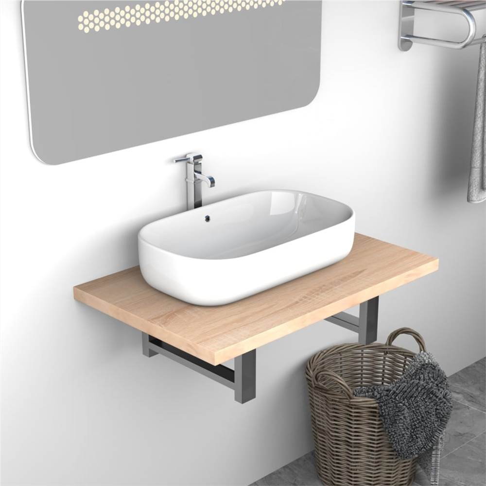 

Bathroom Wall Shelf for Basin Oak 60x40x16.3 cm