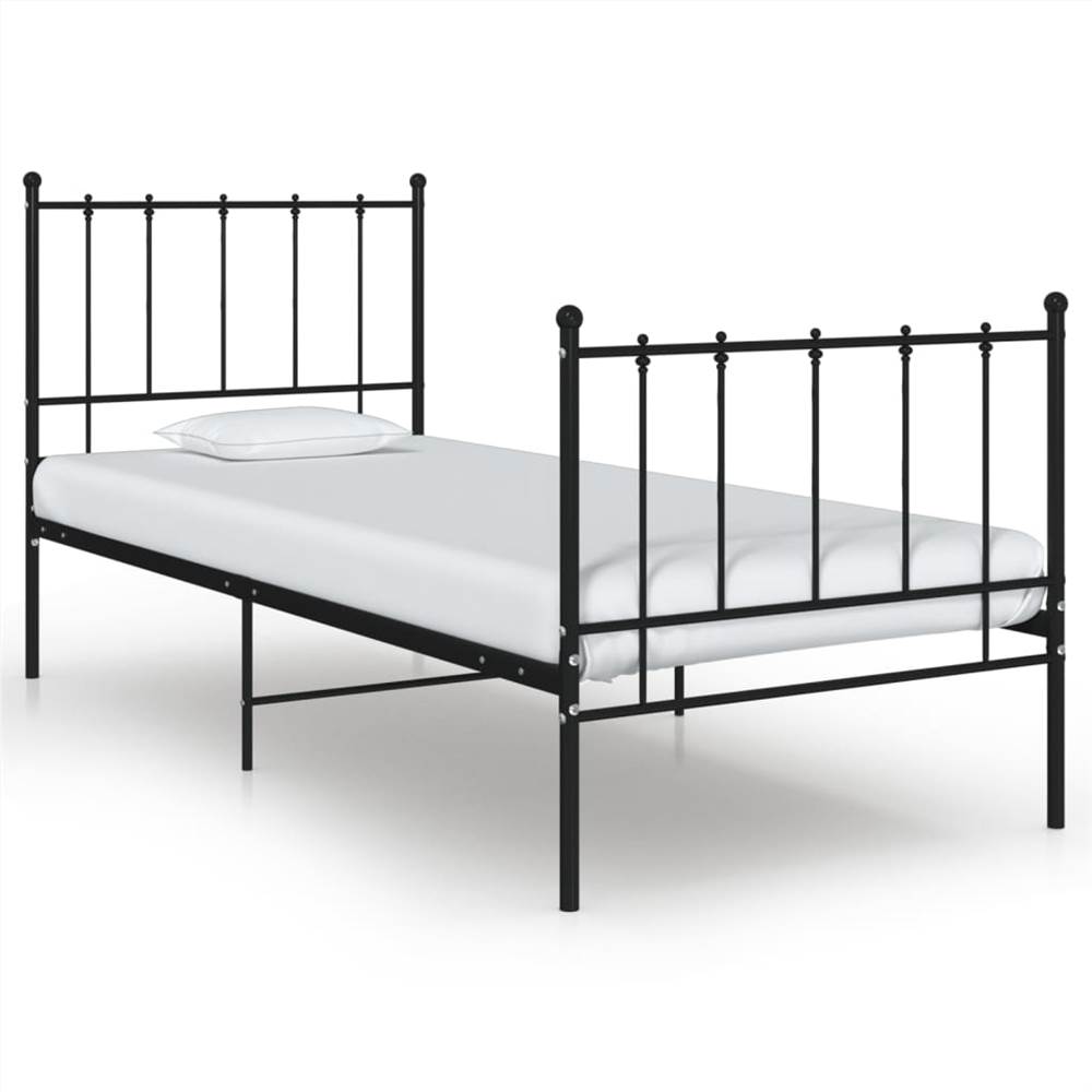 

Bed Frame Black Metal 100x200 cm