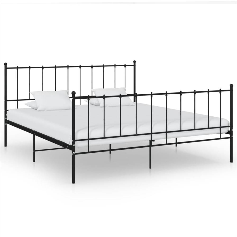 

Bed Frame Black Metal 200x200 cm