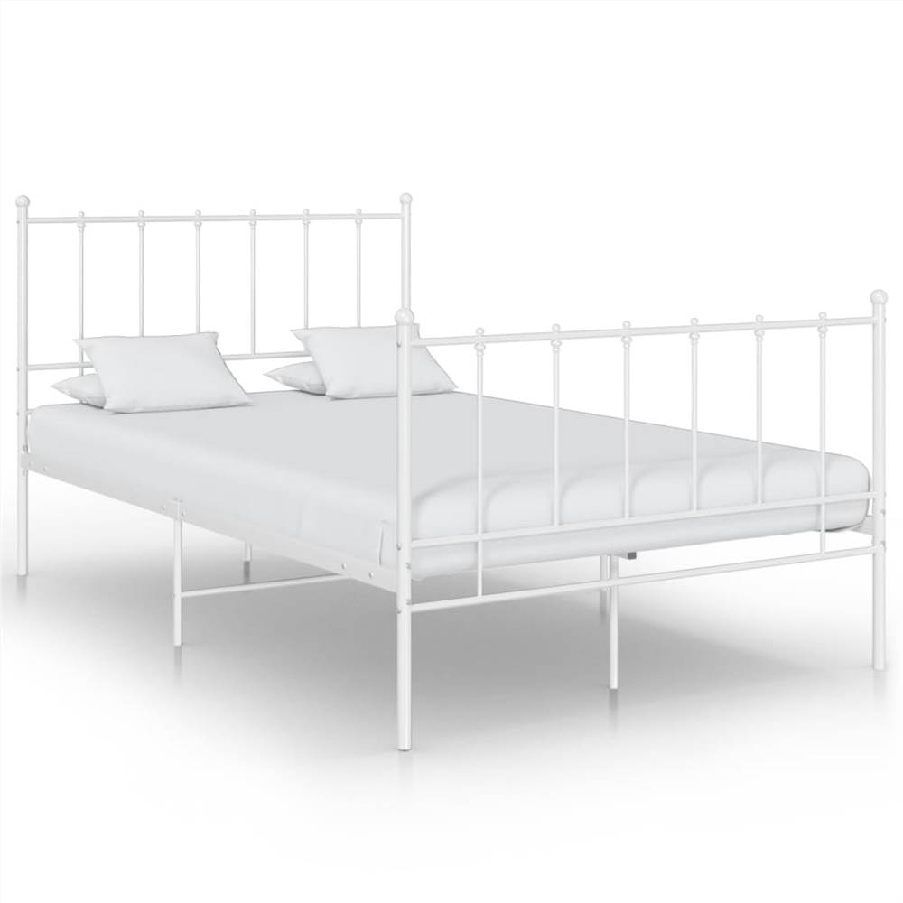 

Bed Frame White Metal 120x200 cm