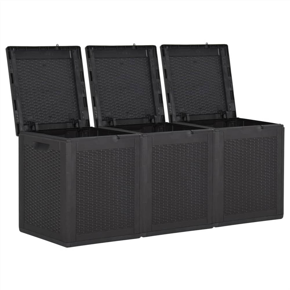 Garden Storage Box 270L Black PP