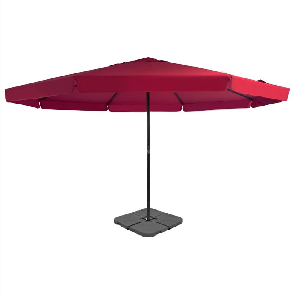 Outdoor Umbrella with Portable Base Red