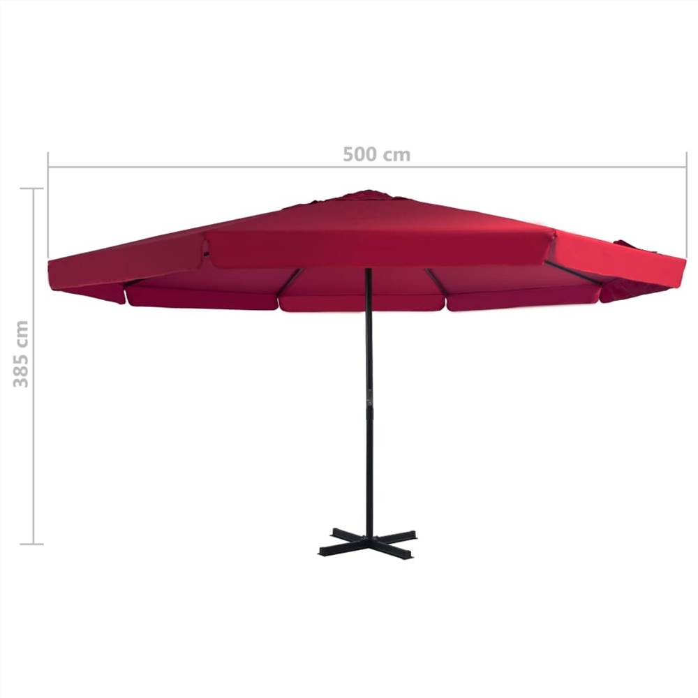 Outdoor Umbrella with Portable Base Red