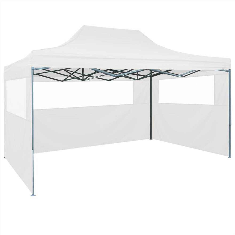 

Professional Folding Party Tent with 3 Sidewalls 3x4 m Steel White