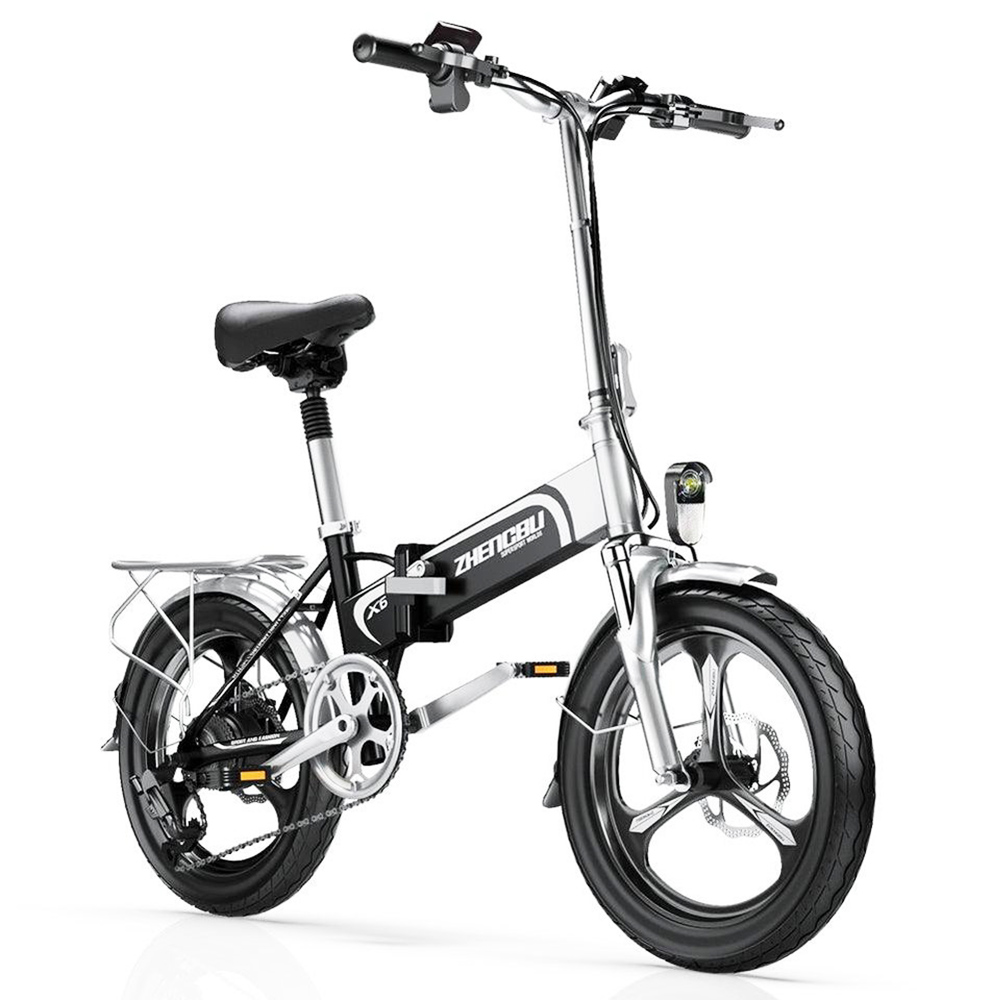 ZHENGBU 20" X6 400W Motore Shimano 7-Velocità 48V 10.4Ah Batteria Pendolare Bicicletta Elettrica Pieghevole - Nero