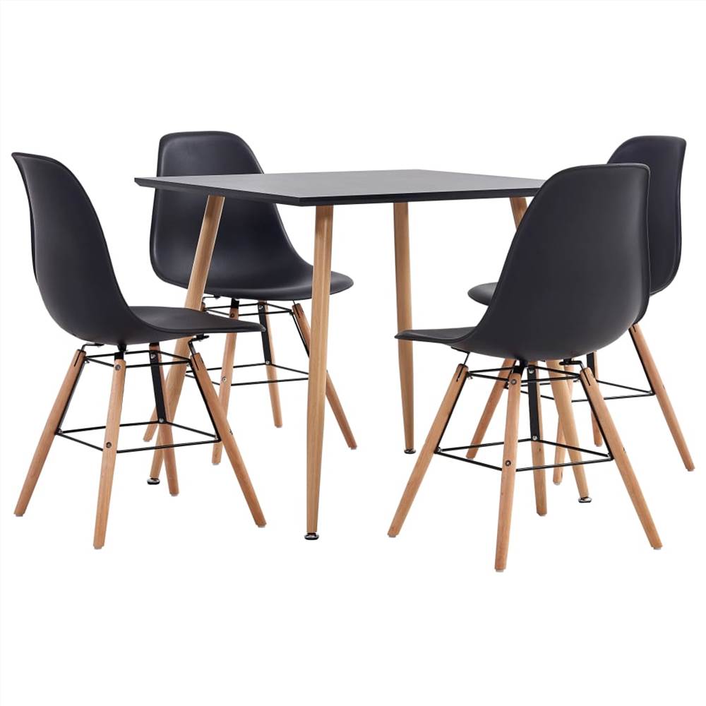 

3 Piece Dining Set Plastic Grey