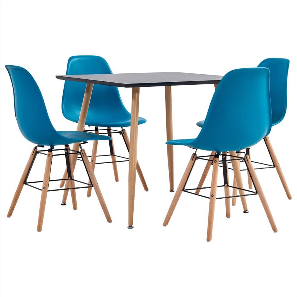 

5 Piece Dining Set Plastic Turquoise