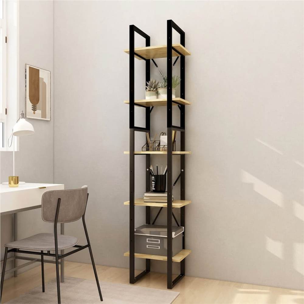 

5-Tier Book Cabinet 40x30x175 cm Pinewood