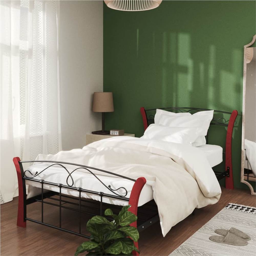 

Bed Frame Black Metal 100x200 cm