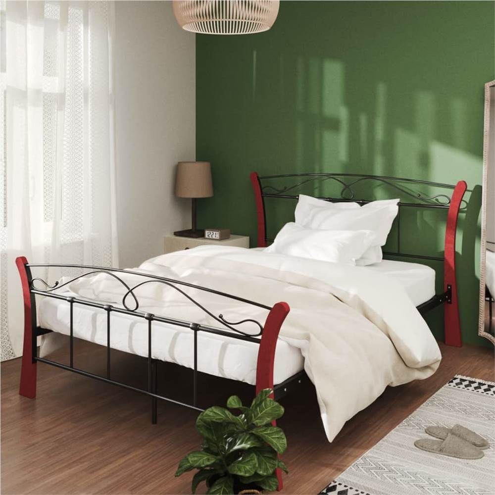

Bed Frame Black Metal 120x200 cm