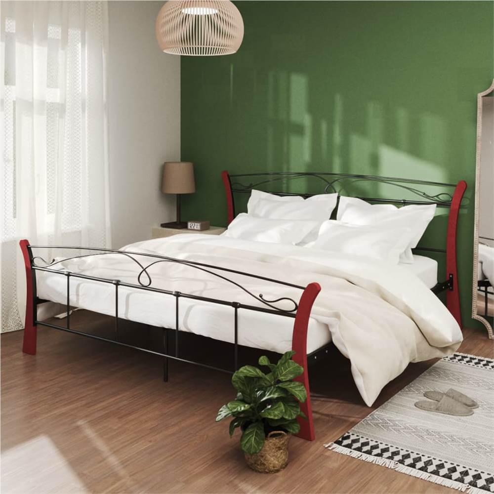 

Bed Frame Black Metal 180x200 cm