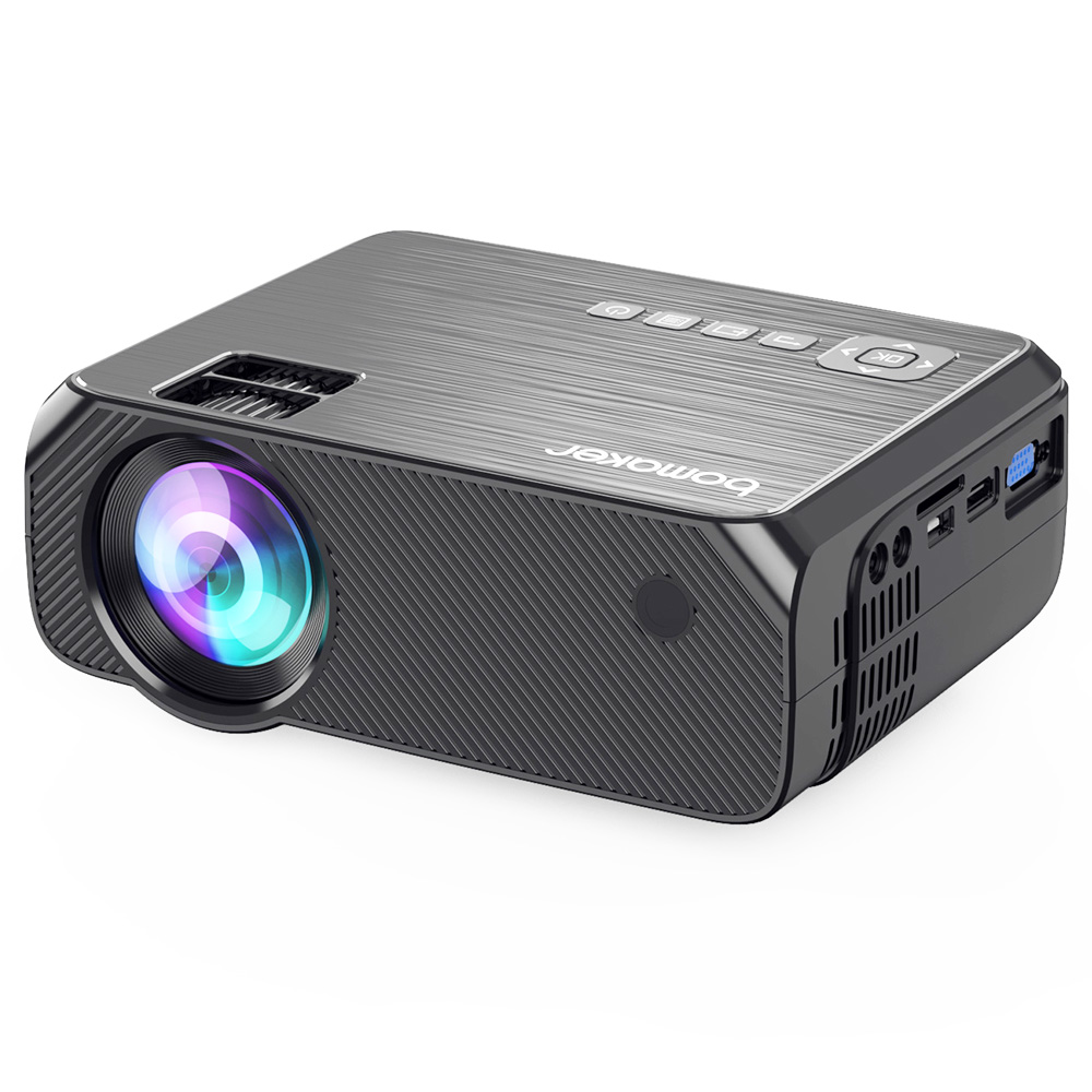 Bomaker GC355 Native 720P Projector 200 ANSI Lumens iOS Android Wireless Screen Mirroring - Γκρι