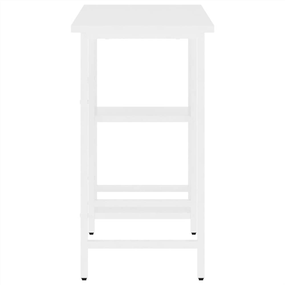 Computer Desk White 80x40x72 cm MDF and Metal