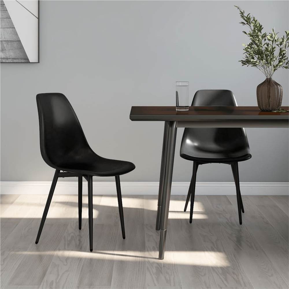 

Dining Chairs 2 pcs Black PP