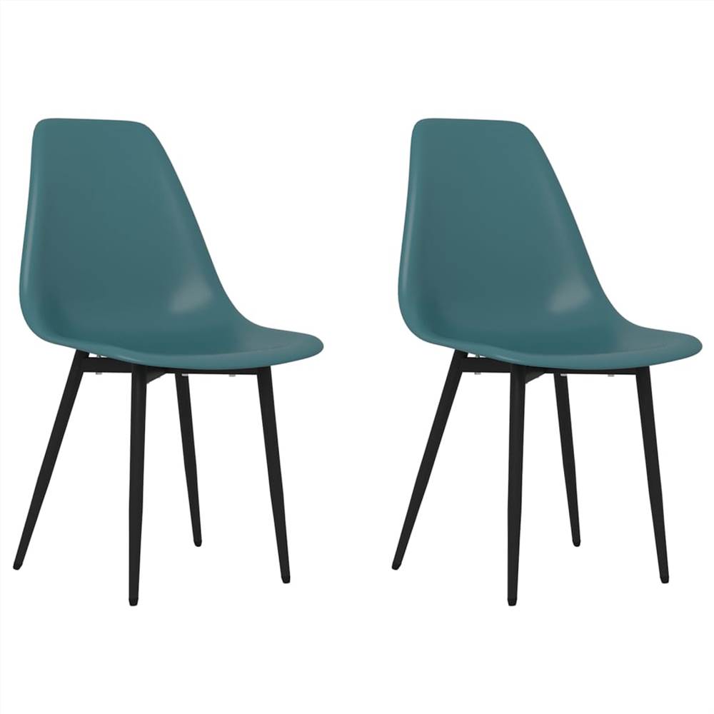 Dining Chairs 2 pcs Turquoise PP