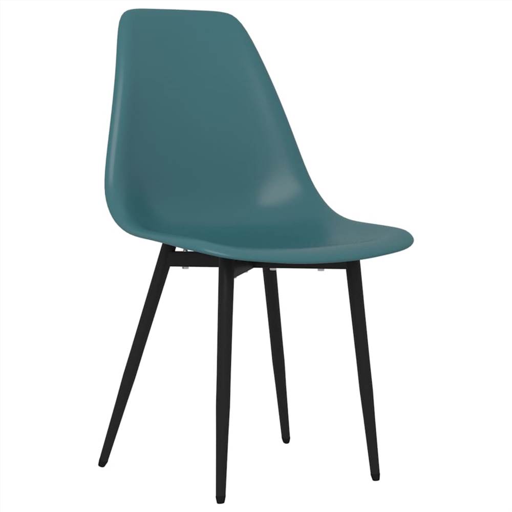Dining Chairs 2 pcs Turquoise PP