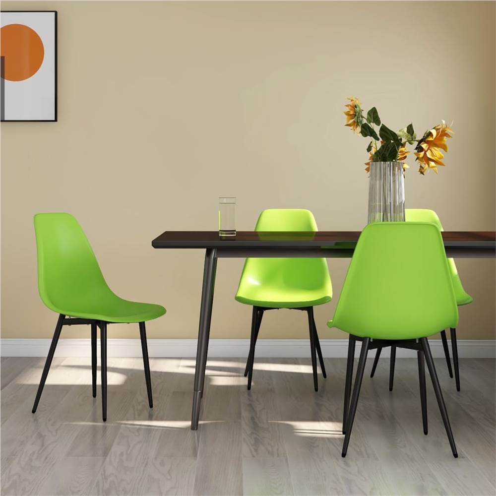 

Dining Chairs 4 pcs Green PP