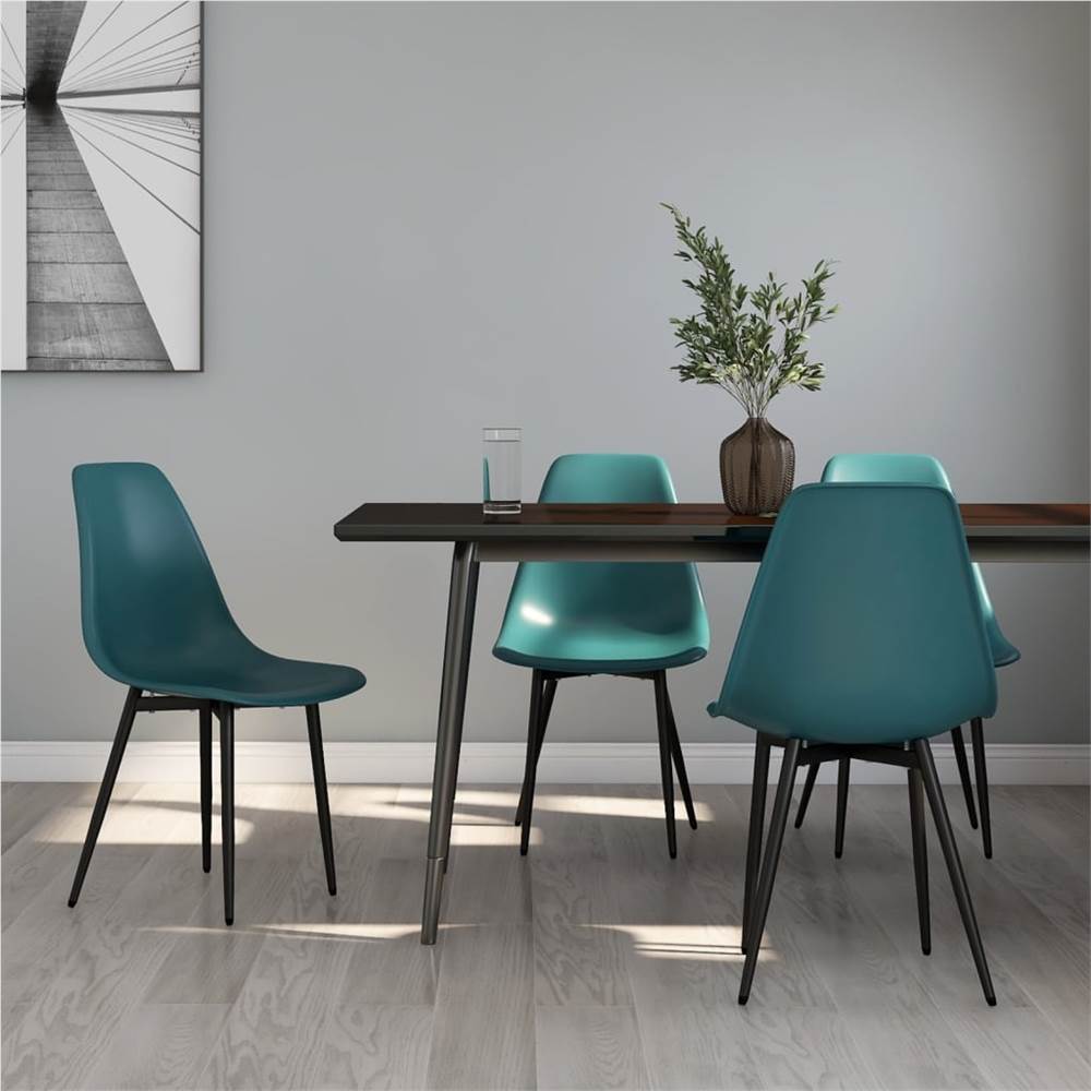 

Dining Chairs 4 pcs Turquoise PP