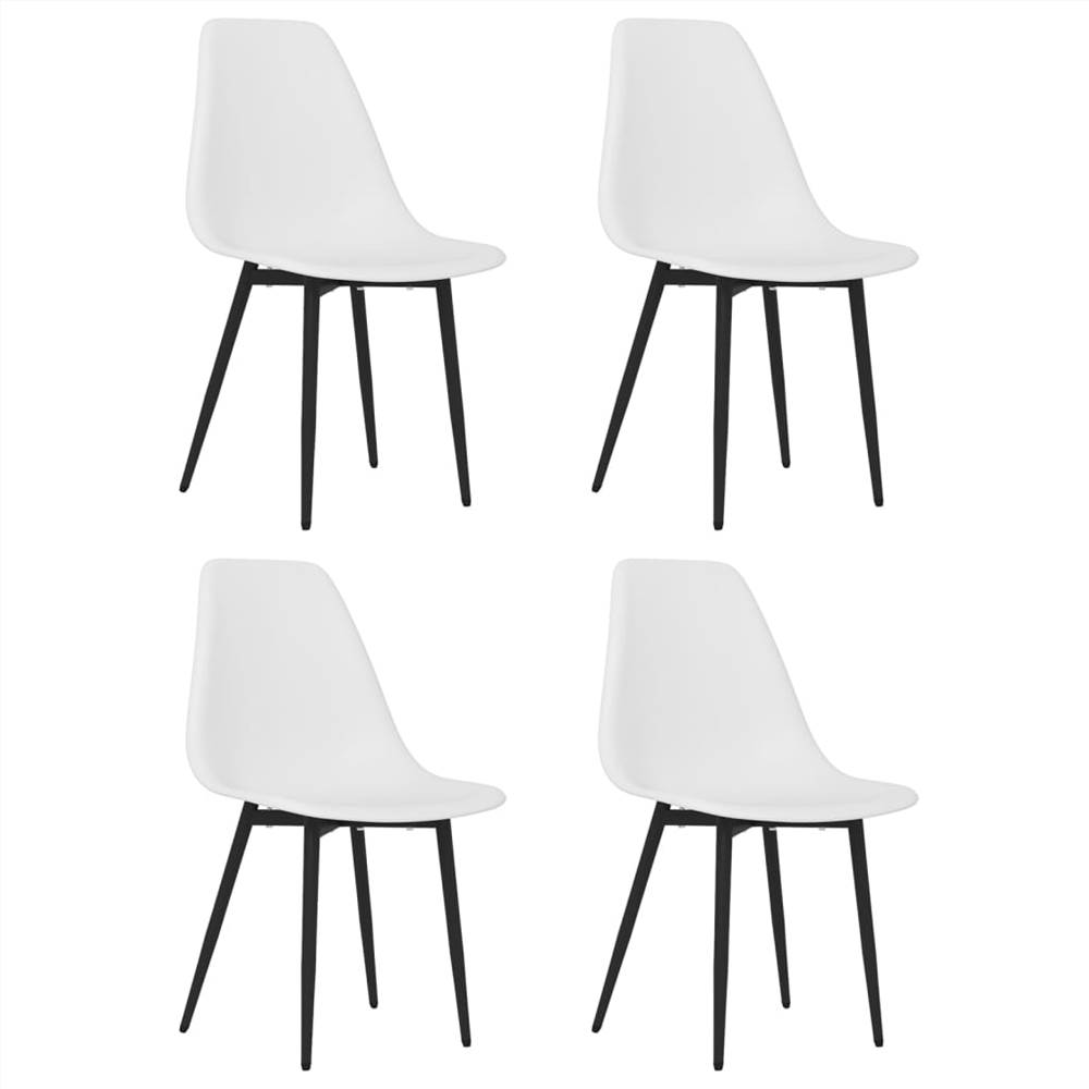 Dining Chairs 4 pcs White PP