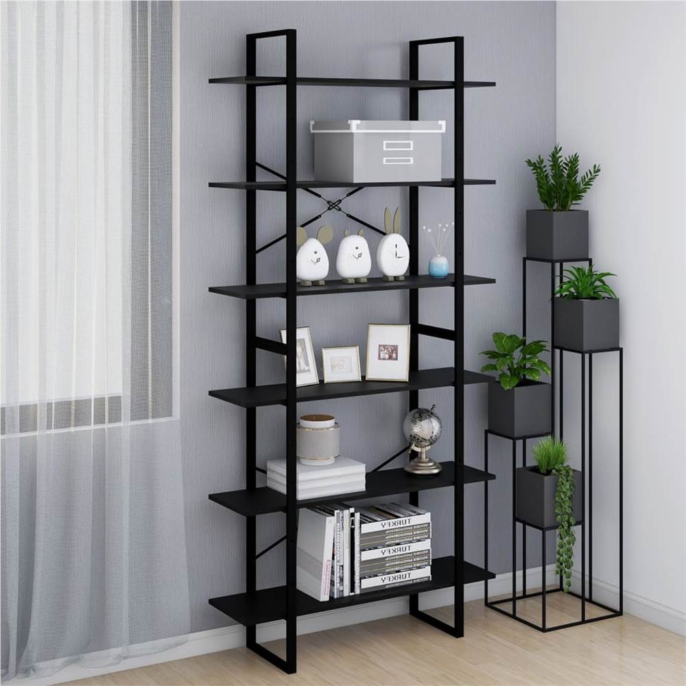 

High Cabinet Black 100x30x210 cm Solid Pine Wood