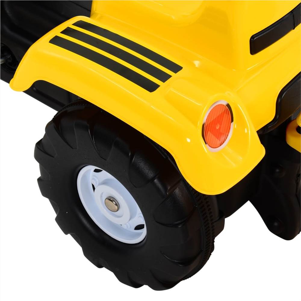 Pedal Tractor for Kids with Trailer Yellow