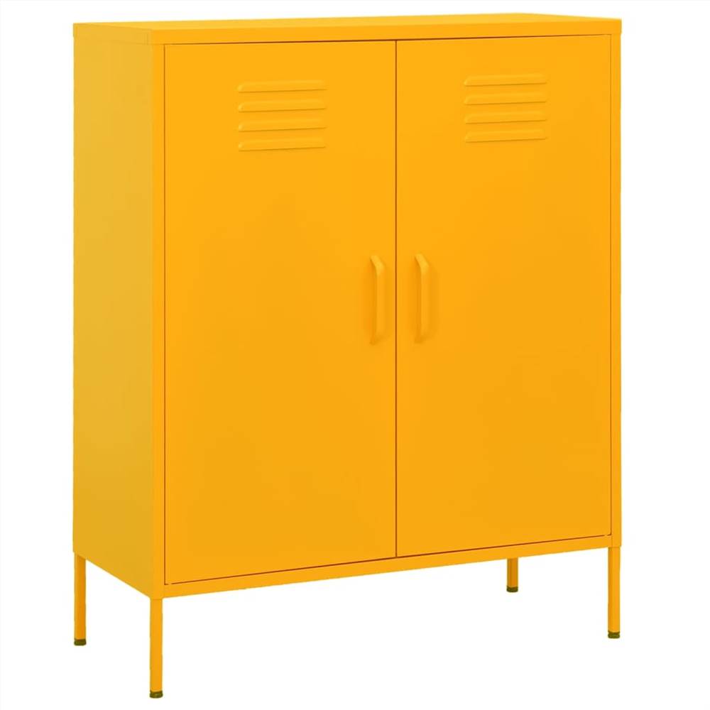 

Storage Cabinet Mustard Yellow 80x35x101.5 cm Steel