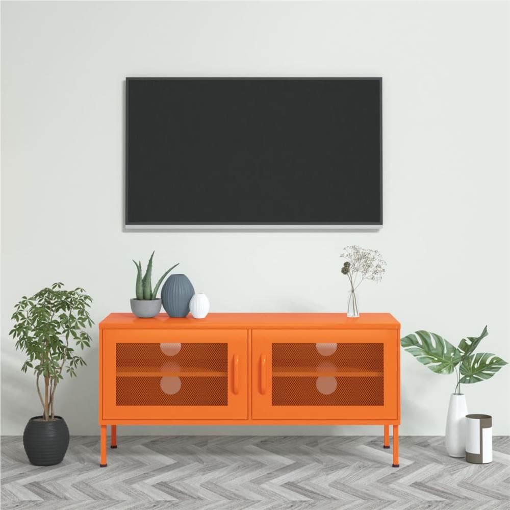 

TV Cabinet Orange 105x35x50 cm Steel