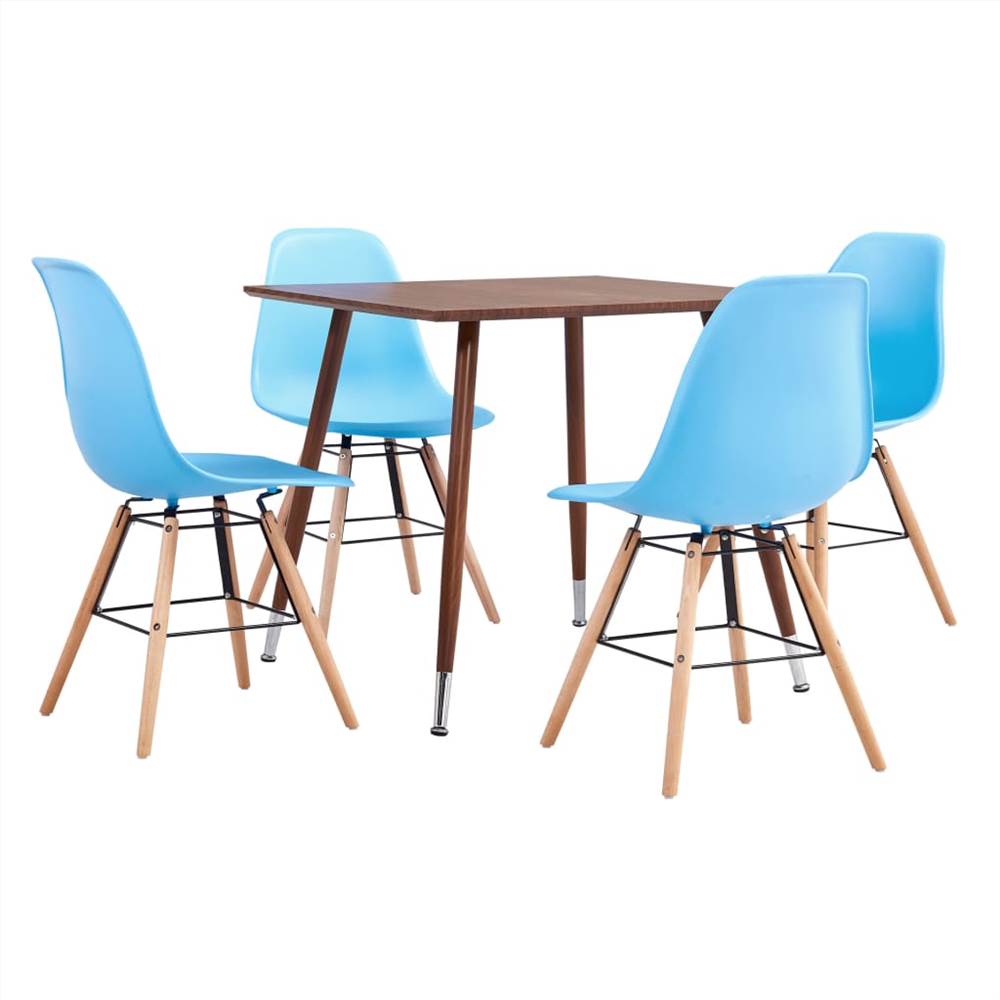 

5 Piece Dining Set Plastic Blue