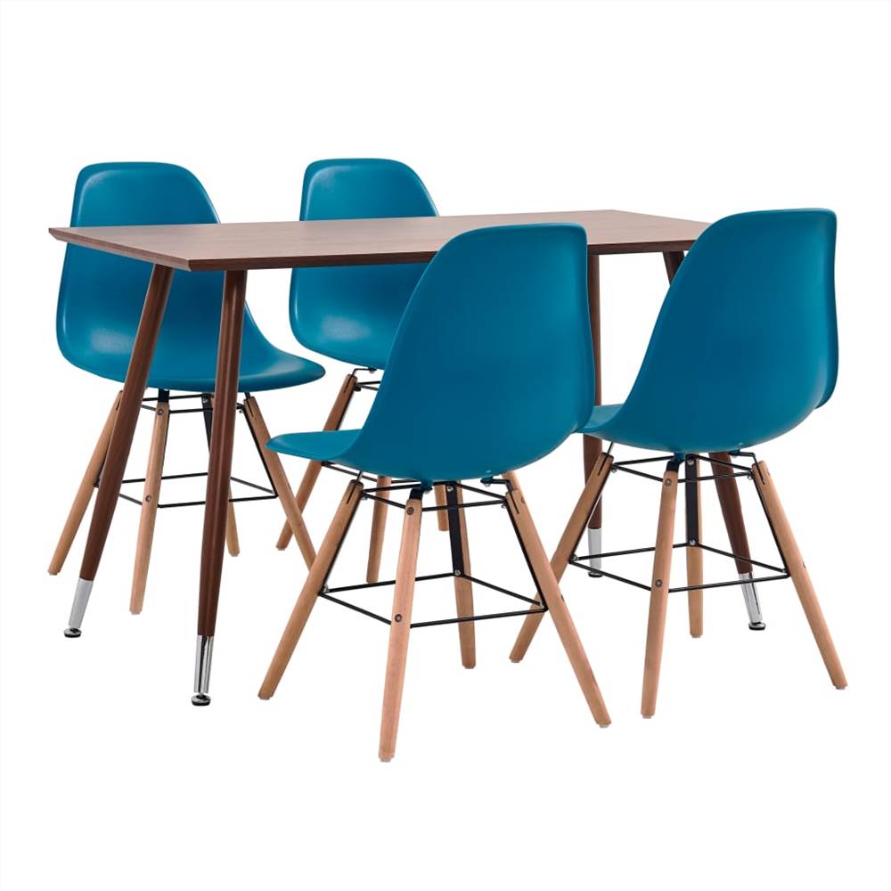

5 Piece Dining Set Plastic Turquoise