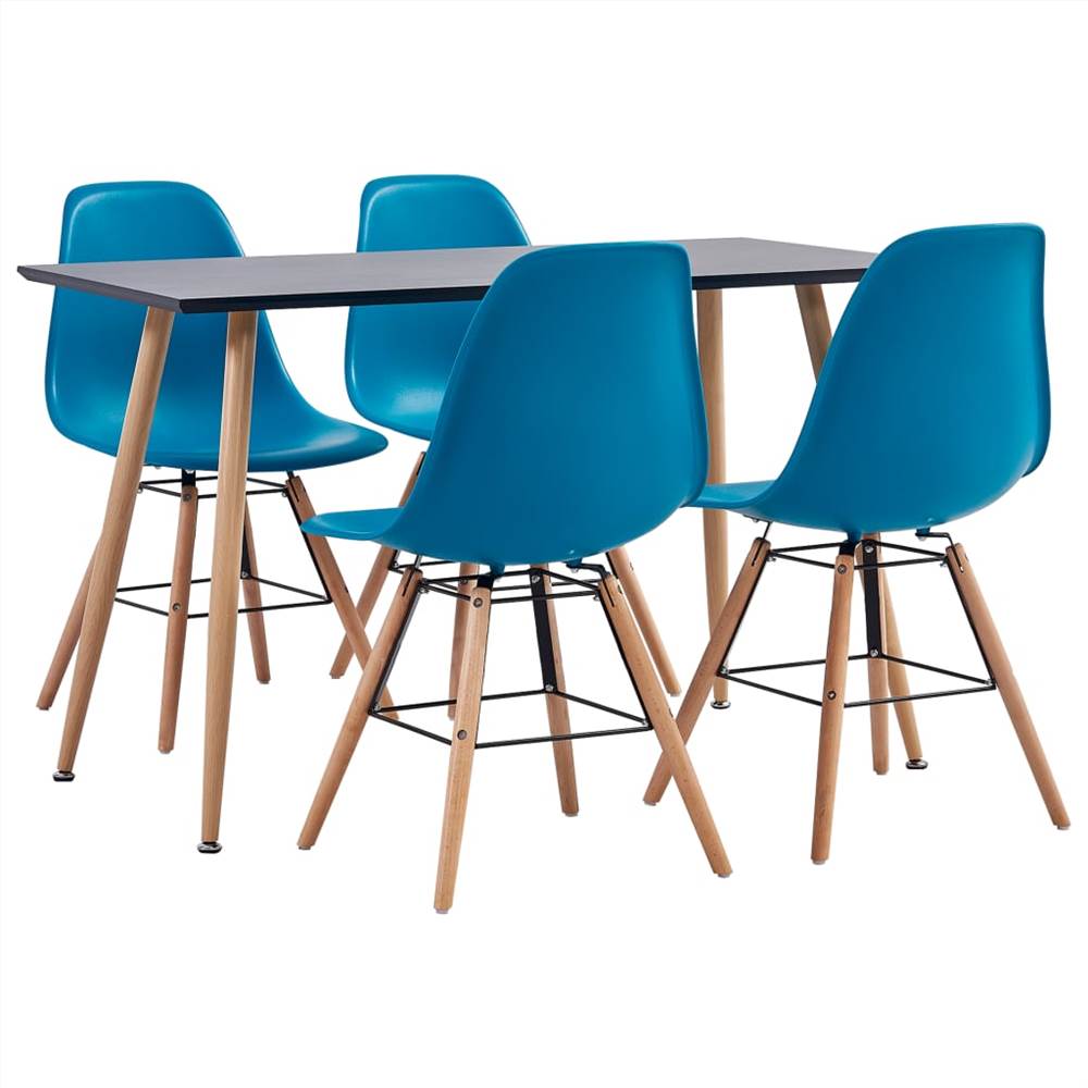

5 Piece Dining Set Plastic Turquoise