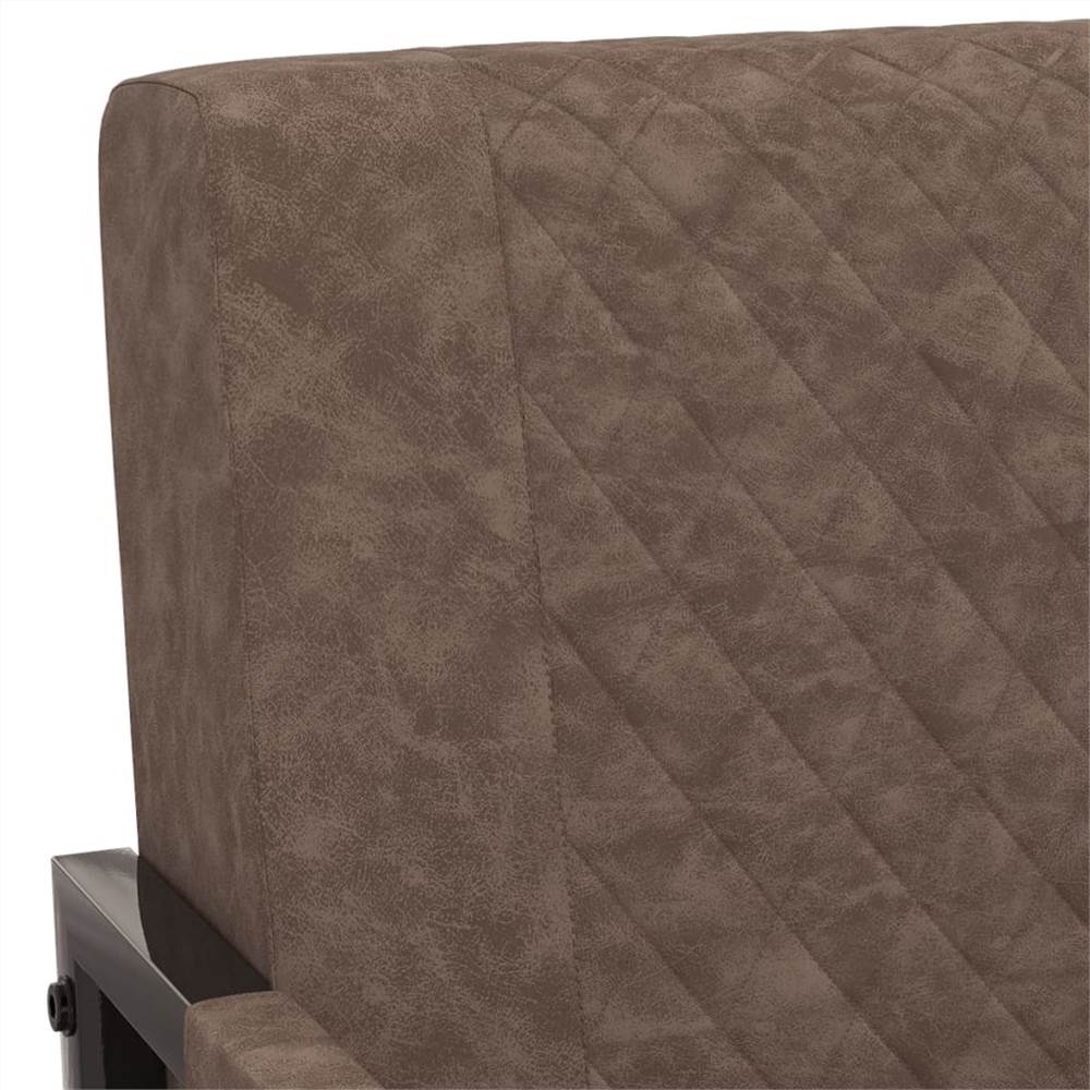 Armchair Dark Brown Faux Leather