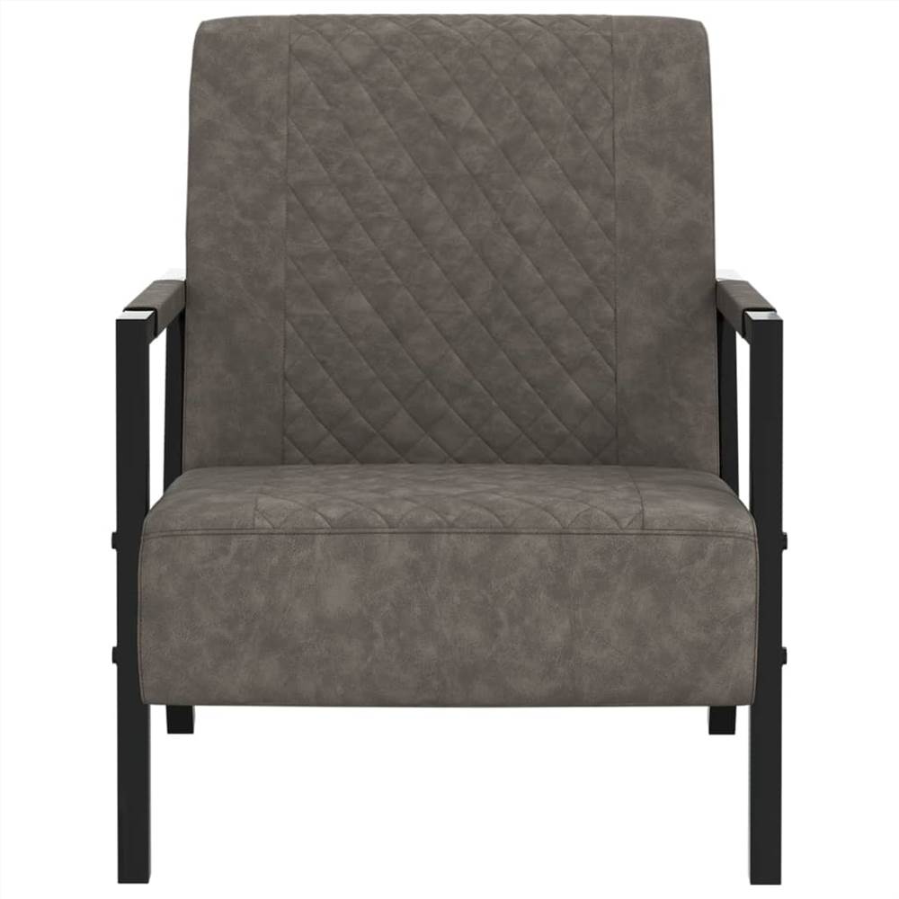Armchair Dark Grey Faux Leather