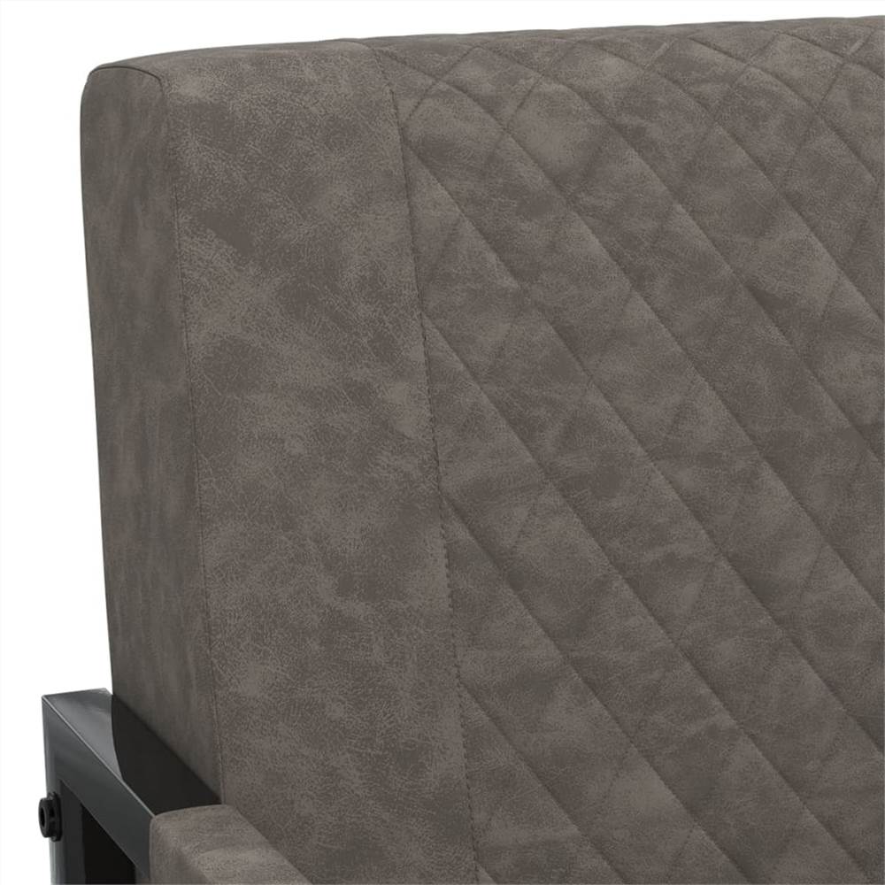 Armchair Dark Grey Faux Leather