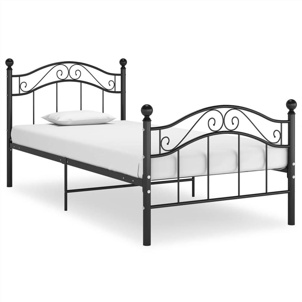 

Bed Frame Black Metal 100x200 cm