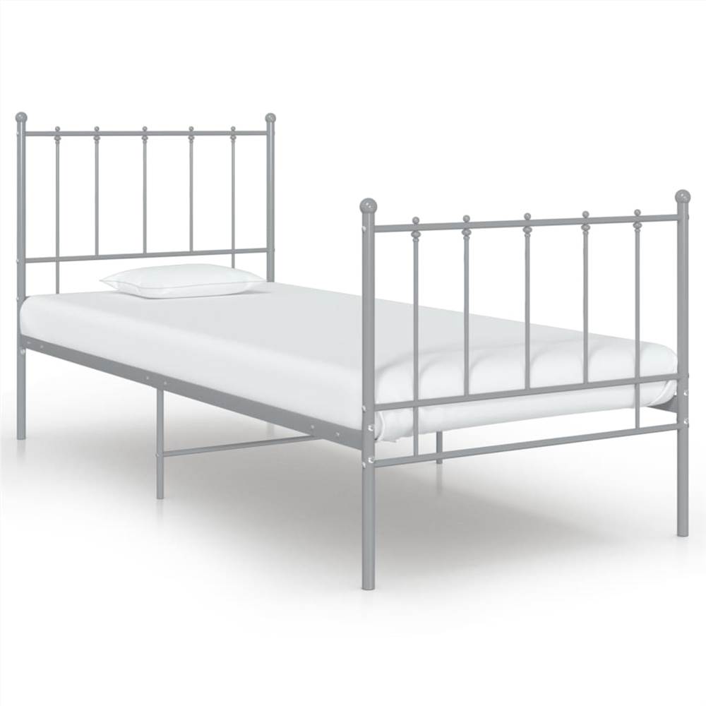 

Bed Frame Grey Metal 90x200 cm