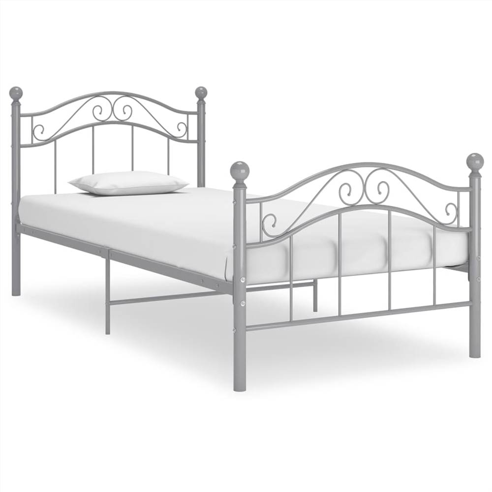 

Bed Frame Grey Metal 90x200 cm