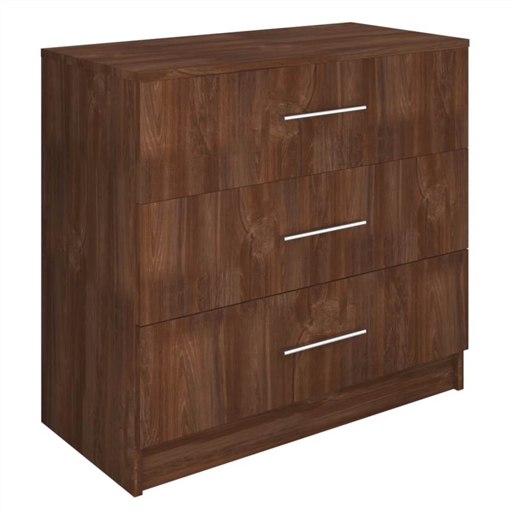 Chest of Drawers Chipboard 71x35x68 cm Brown Oak